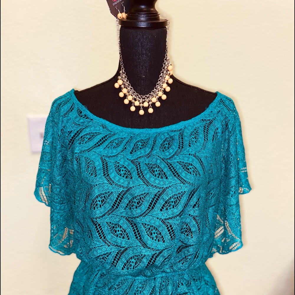 Green see through Top